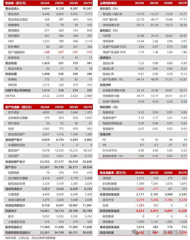 【民生能源】甘肃能化2024年年报及2025年一季报点评:业绩低于预期,煤、电业务成长可期 第2张 【民生能源】甘肃能化2024年年报及2025年一季报点评:业绩低于预期,煤、电业务成长可期 第2张